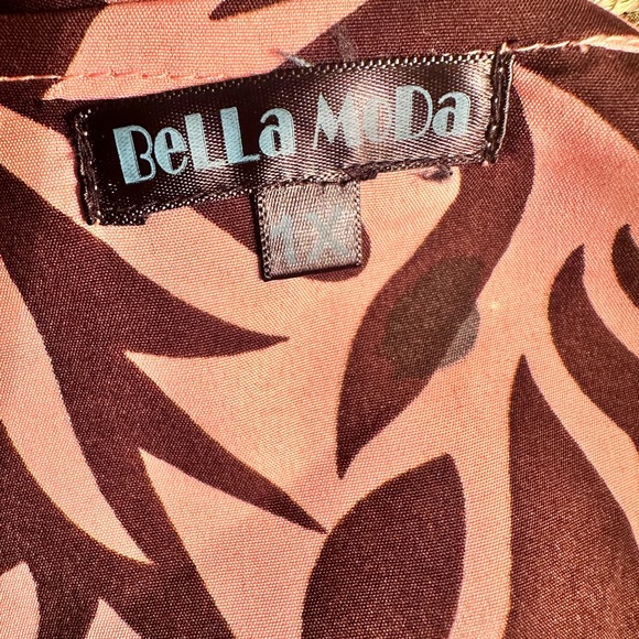 Chic Pink and Brown Patterned Dress - Picture 2 of 6